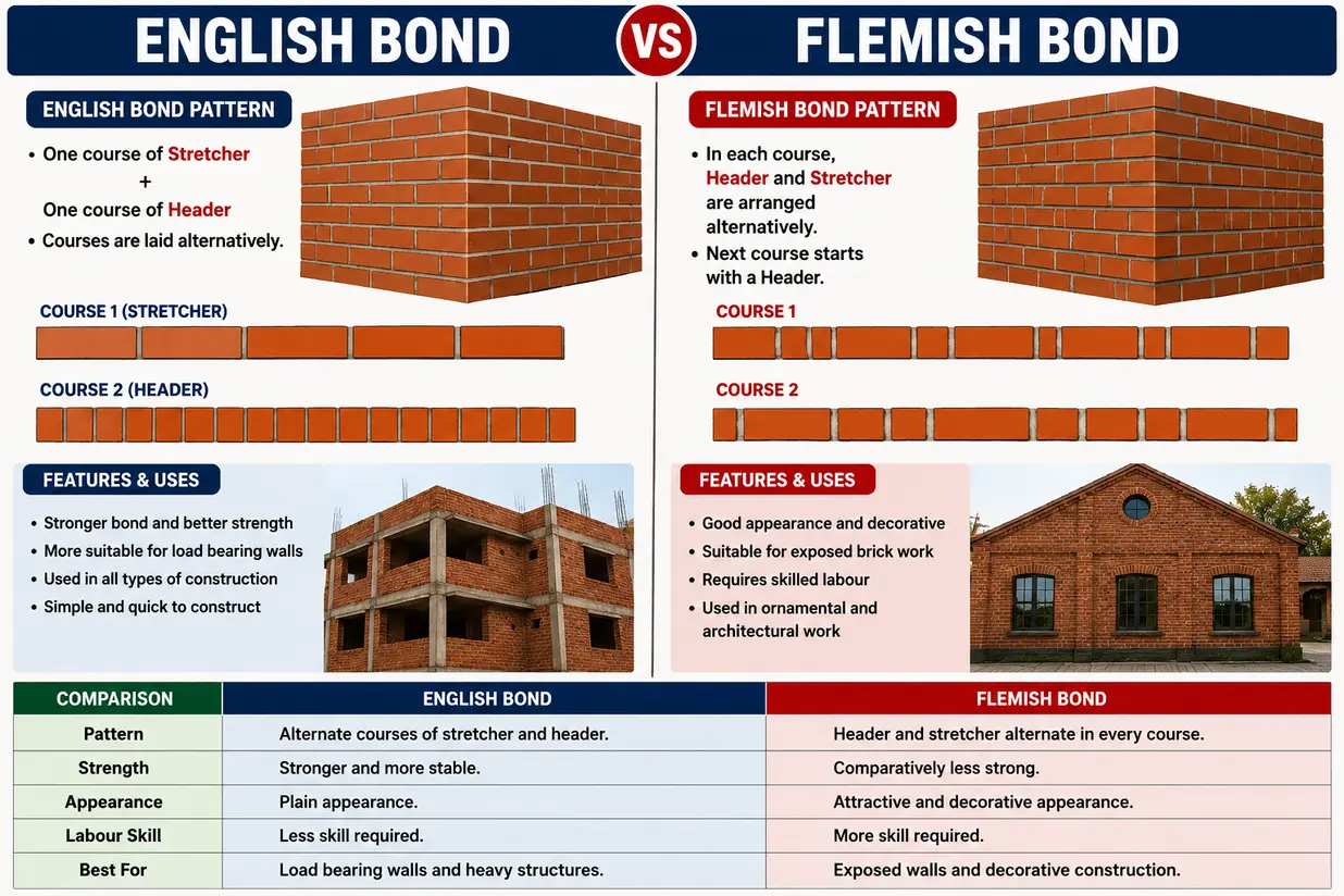 English Bond Vs Flemish Bond
