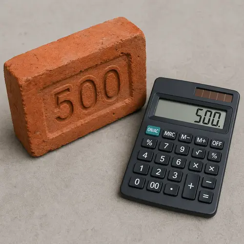 100 Sq Ft 9 Inch Wall Brick Calculator