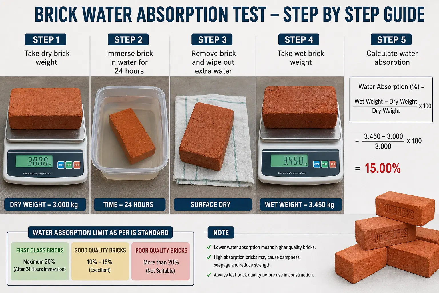 Brick Water Absorption Test