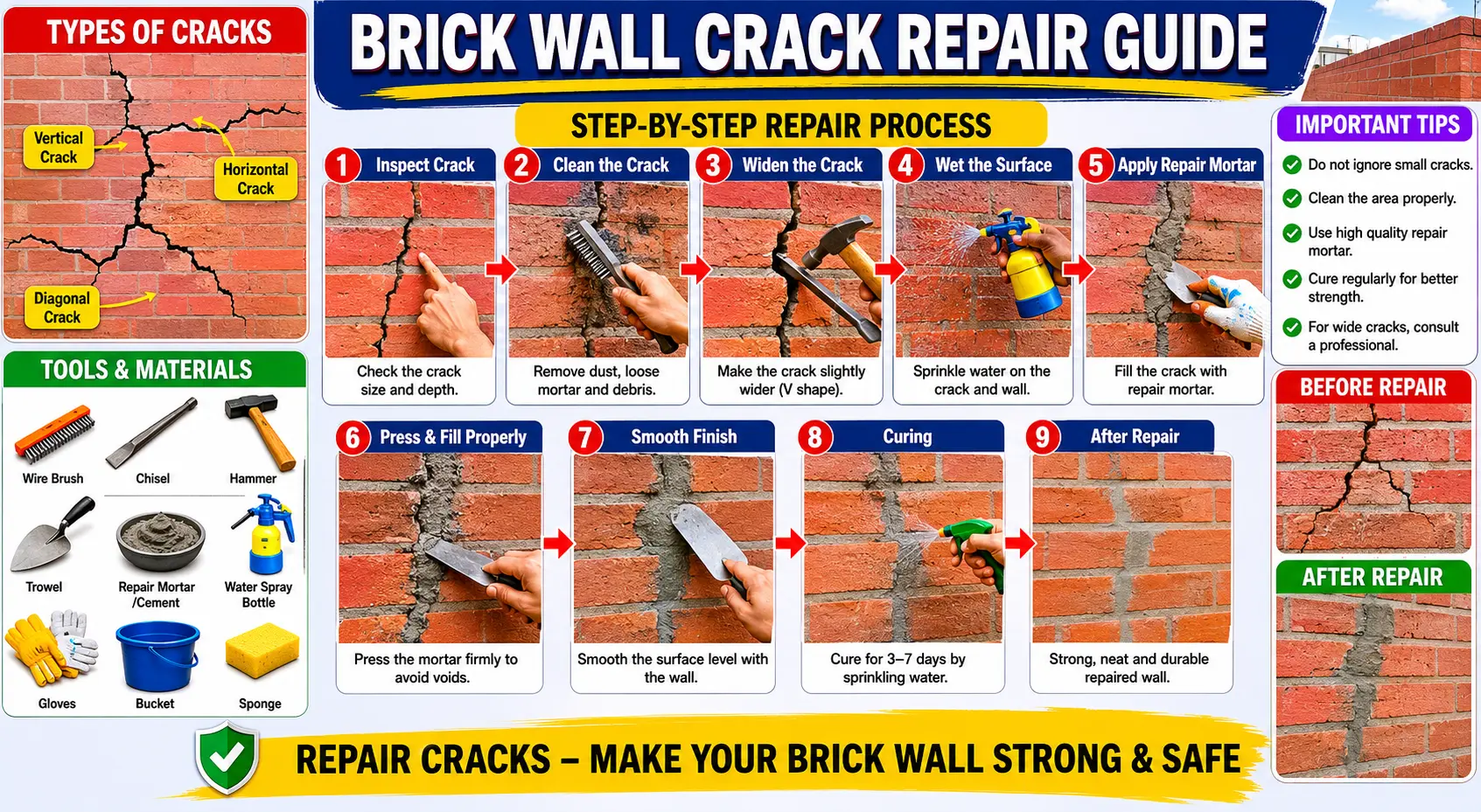Brick Wall Crack Repair Guide