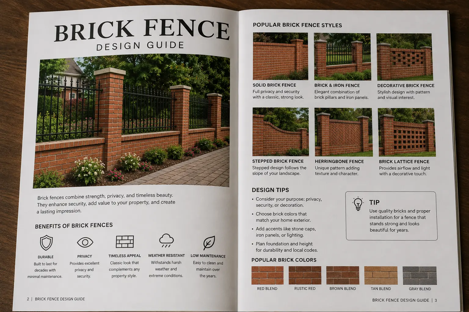 Brick Fence Design Guide