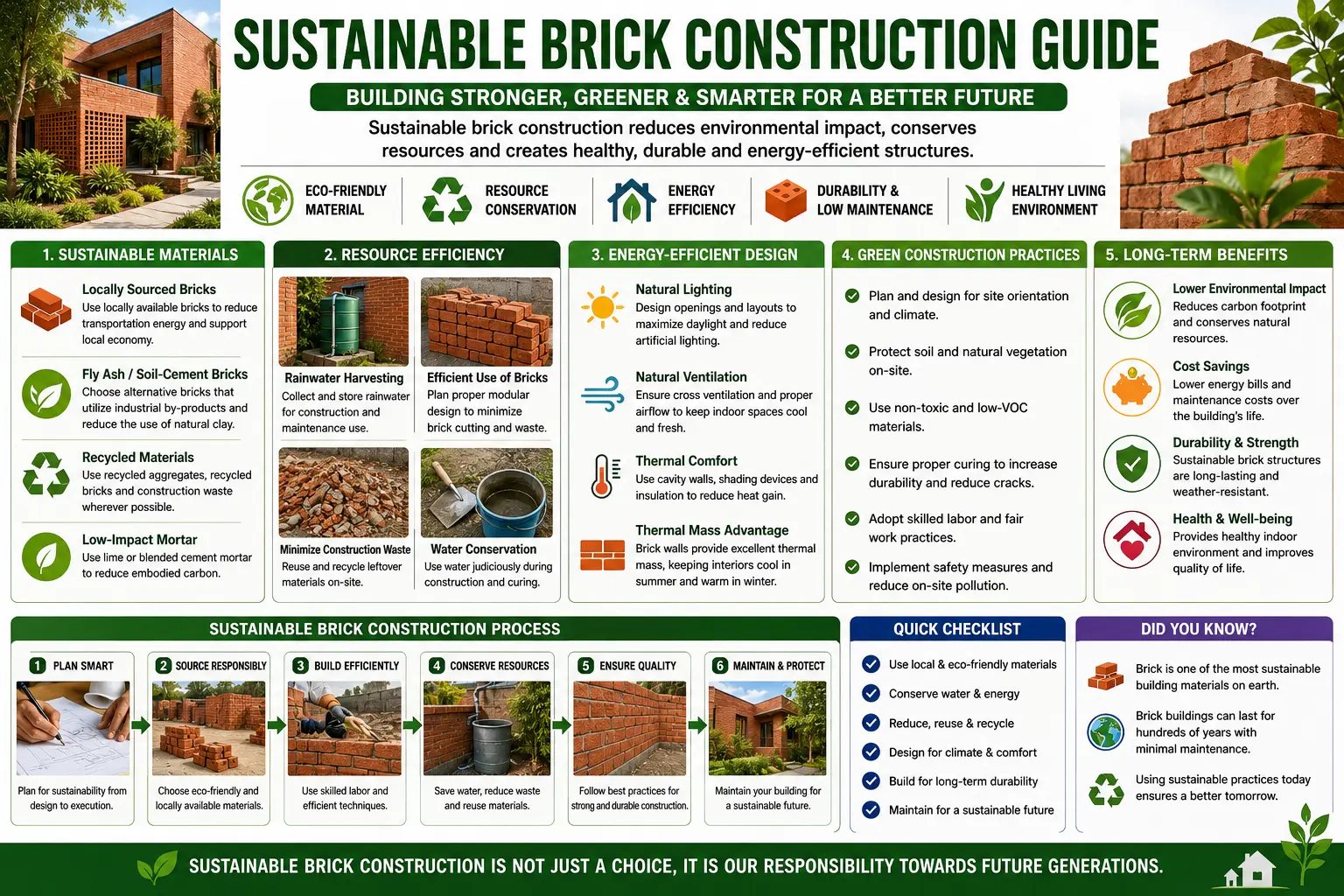 Sustainable Brick Construction Guide