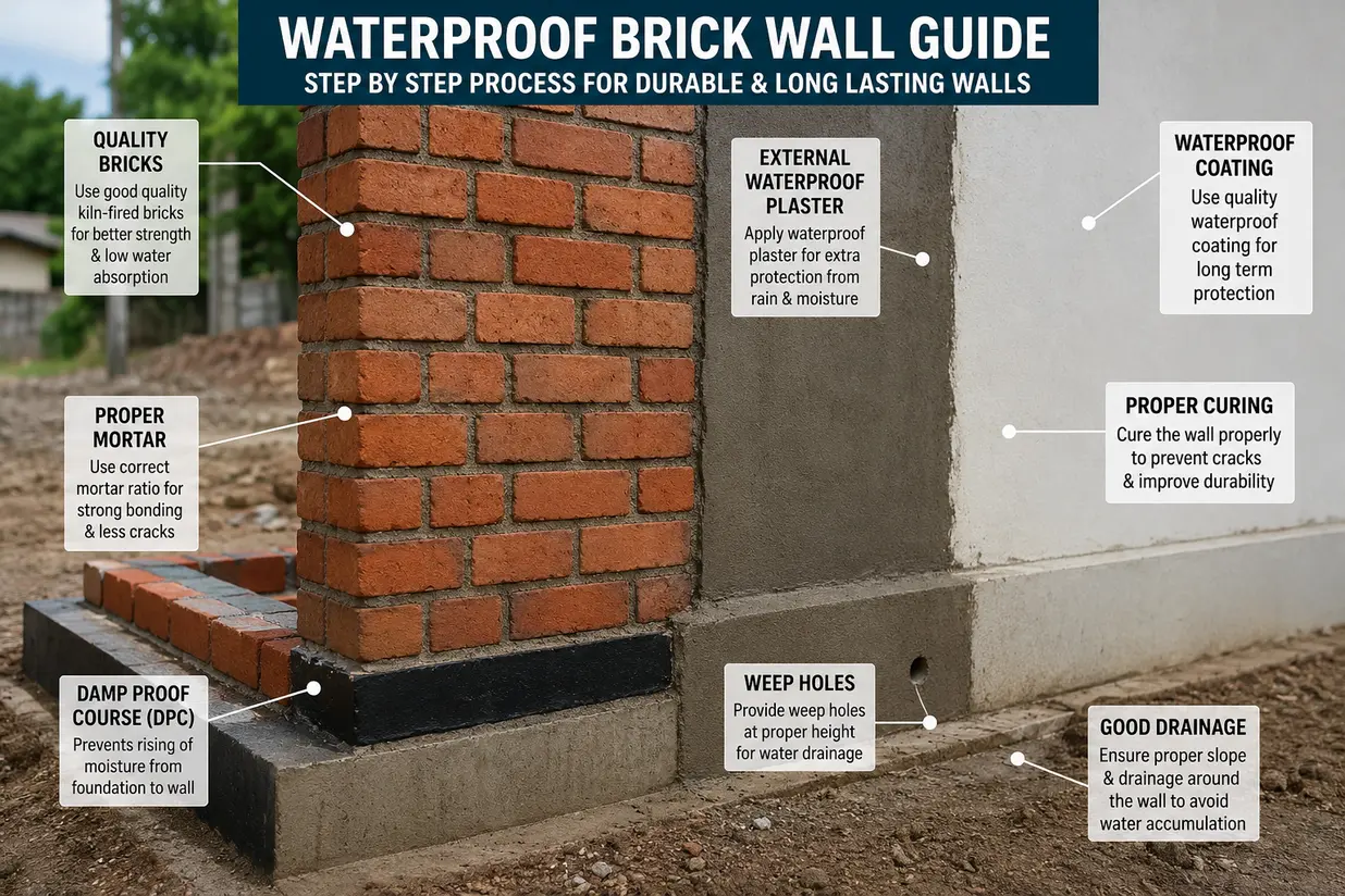 Waterproof Brick Wall Guide